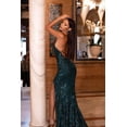 thumbnail image 3 of Vestido de fiesta Ymeipaodw, sirena, naranja, lentejuelas, tul, encaje, talla 8, 3 of 9
