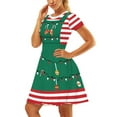 thumbnail image 1 of Mialoley Women's Dress, Christmas Style Pattern Short Sleeve Round Neck Dress, 1 of 7