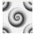 thumbnail image 3 of Ambesonne Abstract Shower Curtain, Spiral Dots Pattern, 69"Wx70"L, Black White, 3 of 5