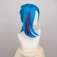 thumbnail image 1 of Peluca de cosplay Arcanes Jinxs, pelo sintético, 30 cm, para Halloween, 1 of 2
