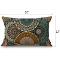 thumbnail image 4 of Colorful Vintage Floral Mandala Pillow Cover Farmhouse Decorations Cushion Case for Sofa Couch Cotton Linen 12x20 Inches, 4 of 6