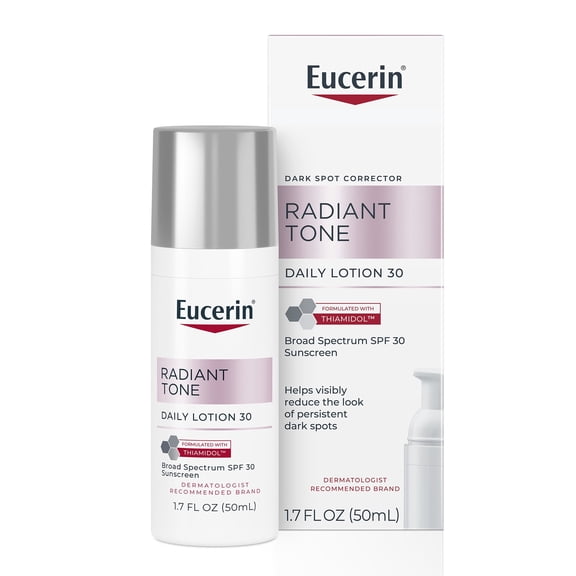 Eucerin Radiant Tone Daily Face Lotion Broad Spectrum SPF 30, Dark Spot Corrector with Thiamidol, 1.7 Fl Oz Bottle