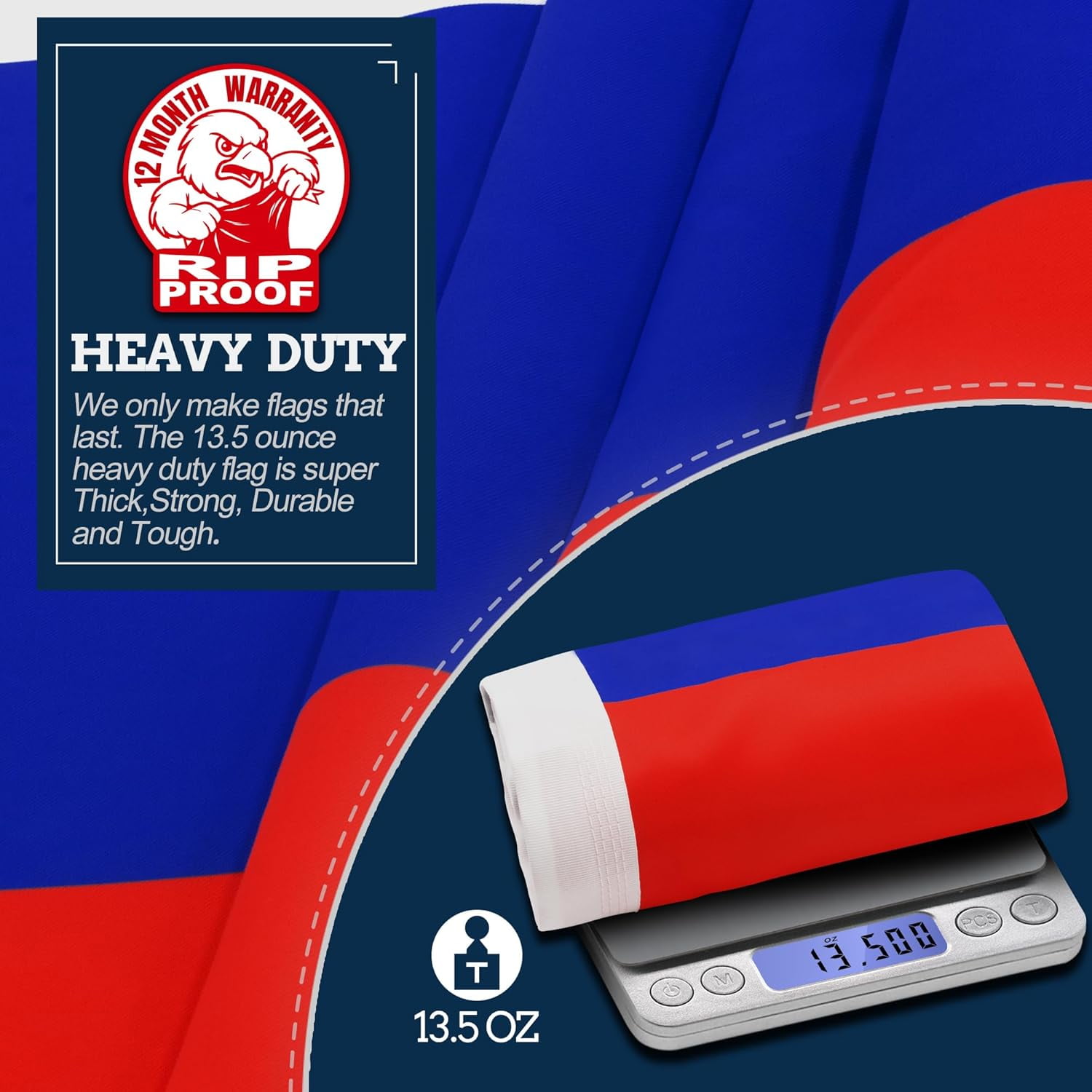 Anley 3' x 5' Rip-Proof Technology Double Sided 3-Ply Russia Flag