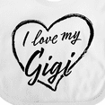 thumbnail image 4 of Inktastic I Love My Gigi in Black Chalk Heart Boys or Girls Baby Bib, 4 of 4