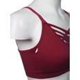 thumbnail image 5 of MixMatchy Women's Front Triple Crisscross Seamless Removable Pad Bralette, 5 of 5