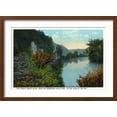 thumbnail image 2 of Art.com Blue Ridge Mountains, North Carolina - French Broad River Scene Art Print by Lantern Press, Brown Frame Wall Art, 23" x 17", 2 of 5