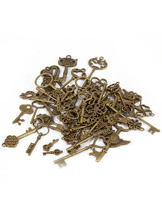 40 Pcs Mixed Skeleton Keys in Antique Style Bronze Vintage Key Charms Small  Skeleton Keys Charm for Birthday Party Wedding Favors Key Charms Set for