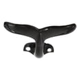 thumbnail image 2 of Pack Of 2 Black Cast Iron Nautical Baleen Blue Whale Tail Wall Coat Hook Hangers, 2 of 10