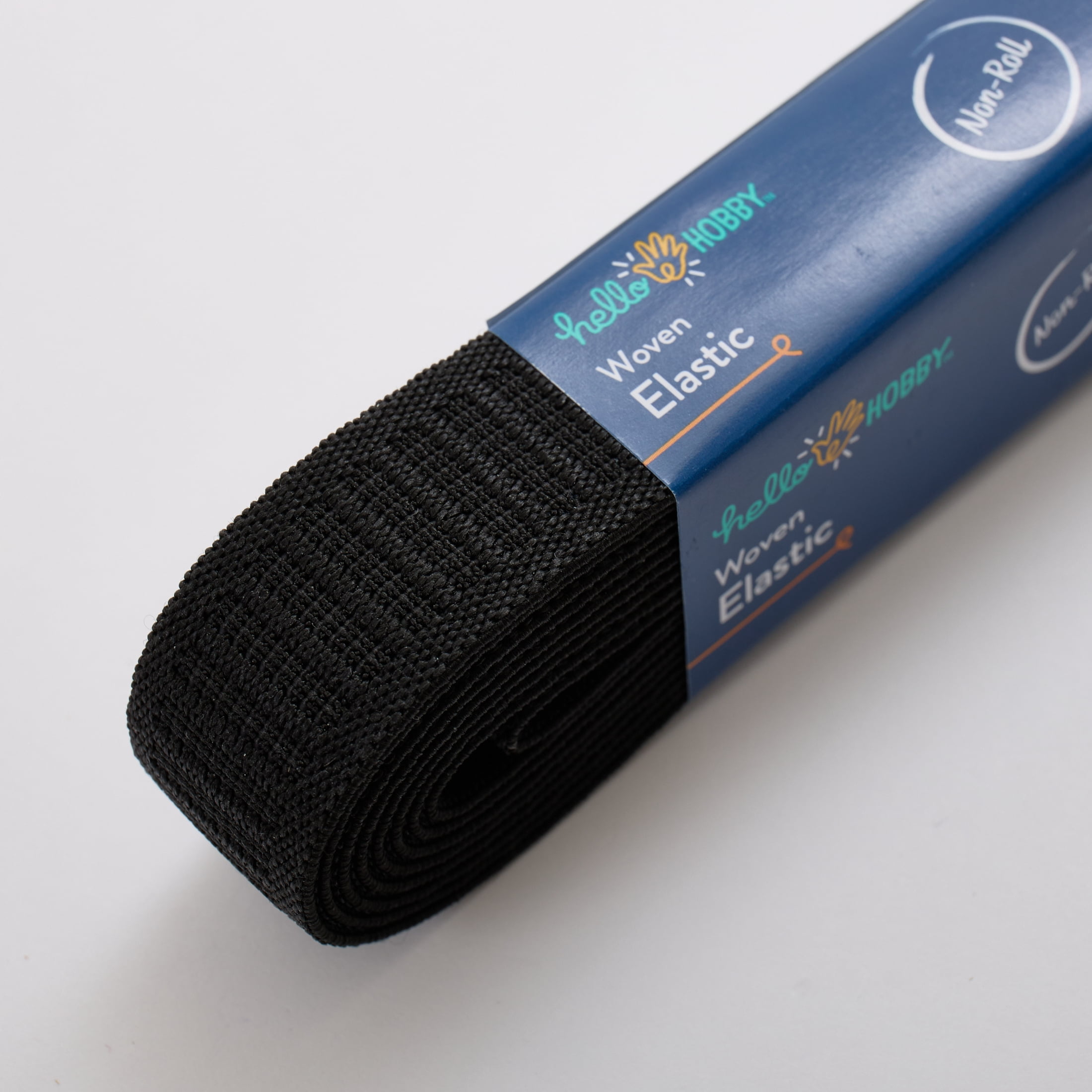 Hello Hobby Elastic Band Black 3/4 Inch x 3 Yards