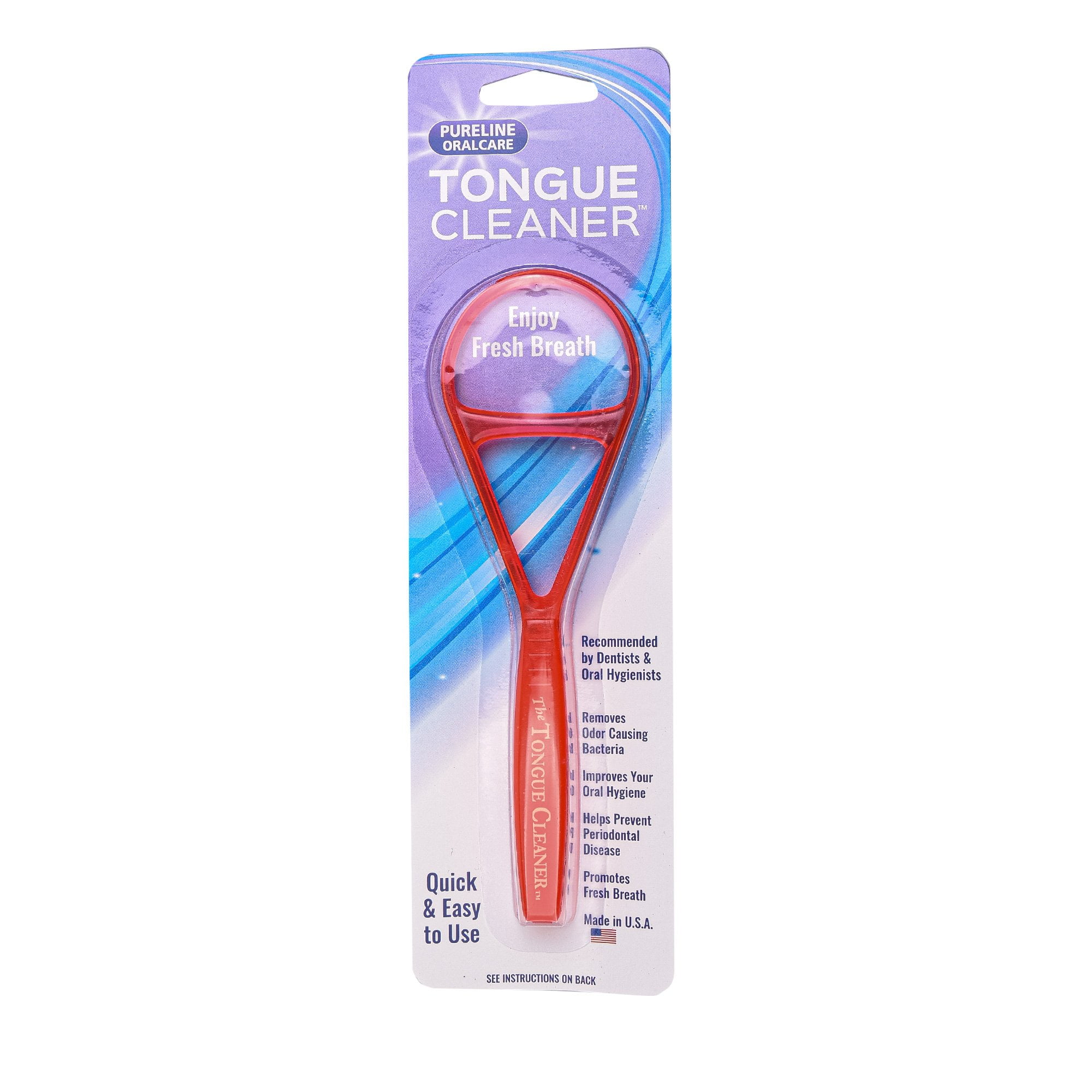 Pureline Oral Care Tongue Cleaner Red Walmart Com