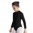 thumbnail image 4 of vastwit Long Sleeve Gymnastics Leotards for Kids Girls Ballet Dance Athletic Jumpsuit Dancewear Black L, 4 of 7
