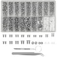 thumbnail image 1 of 1000Pcs Micro Screw Repair Kit, Eyeglass Screws With Screwdriver & Tweezers For Glasses Watches Sunglasses Jewelry, 1 of 5