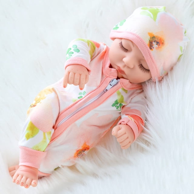 Muñeca Reborn XFEYUE de 25 cm con conjunto de ropa para niños y niñas