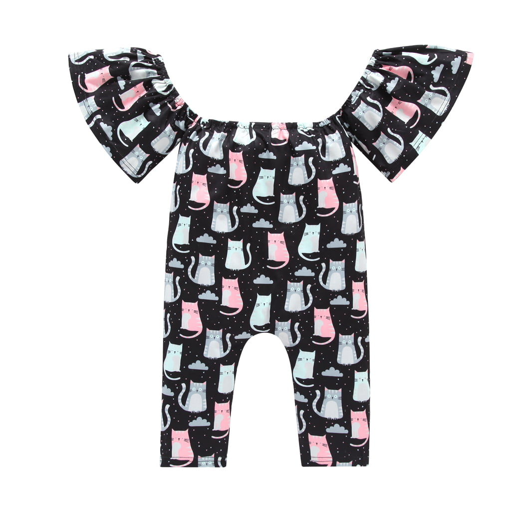 Cats and Noodle Infant Boys Girls Jumpsuit Short-Sleeve Romper Bodysuits