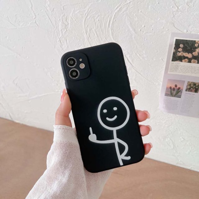 Funda de teléfono con dibujos de personas bonitas para iPhone, carcasa trasera de silicona suave para iPhone 11, 12, 13, 14 Pro Max, X, XR, XS Max, 7, 8 Plus, Se 2020 Fivean unisex