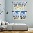 thumbnail image 6 of Puppy Beach Kitchen Curtains Valances and Tiers Set of 3 Watercolor Summer Dogs Beach Sky Ocean Tier Curtains and Valance with Rod Pocket for Small Windows, 27.5"x24", 6 of 9