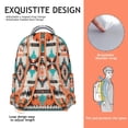 thumbnail image 5 of Boho Rucksack for College - Vintage Print Backpack with 17" Laptop Pocket | Heavy Duty Bookbag for Campus Essentials, Commuting & Work, 5 of 6