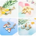 thumbnail image 3 of Hifot 12 Pairs Clip-On Earrings, Multicolor, Flower, Unicorn, Mermaid, Fruit, Rainbow, Snow, Moon, 3 of 7