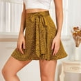 thumbnail image 7 of Xixinqiwan Women's and Women's Plus Skorts,Mini Skirts for Women Fashion Solid Colour Polka Dot High Waist Ruffle Irregular Pleated Short Flowy Skirts, 7 of 7