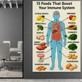 thumbnail image 3 of Poster Guide to 15 Foods That Boost Your Immune System Poster Art Print, Modern Home Bedroom Decor, Living Room, Dormitory, Cafe, Pool Hall, Restaurant, Fun, Bathroom, Office, 3 of 6