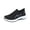 Black_003, variant on Domuza Mens Slip On Walking Shoes, Breathable Knit Mesh Casual Sneakers, Lightweight Soft Sole Fashion Sport Footwear For Daily Wear Gray 9 (EU-43)
