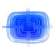 thumbnail image 5 of Tapa de silicona universal de 6 piezas, tapas elásticas de silicona de cocina reutilizables, tapa de envoltura elástica de tazón de sellado de varios Azul Soledad Tapas de estiramiento de silicona, 5 of 6