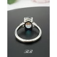 thumbnail image 3 of 9x7mm - 14x10mm Mystic Mercury Topaz Oval Cut, Three Stone Ring, 6A Quality Cubic Zirconia Accents, Sterling Silver or Gold, Made to Orde, 3 of 4