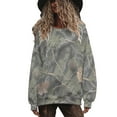 thumbnail image 7 of Makaor Women's Sweatshirt Tops Plus Size Crew Neck Tops Camouflage Long Sleeve Pullover Tees Oversized Casual Fall Winter Clothes, 7 of 7