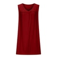 thumbnail image 5 of Hvot&aat Women's Soft Comfy Lace Nightdress V-Neck Sleeveless Knee-Length Tank Nightgowns Loose Solid Color Dress, 5 of 7