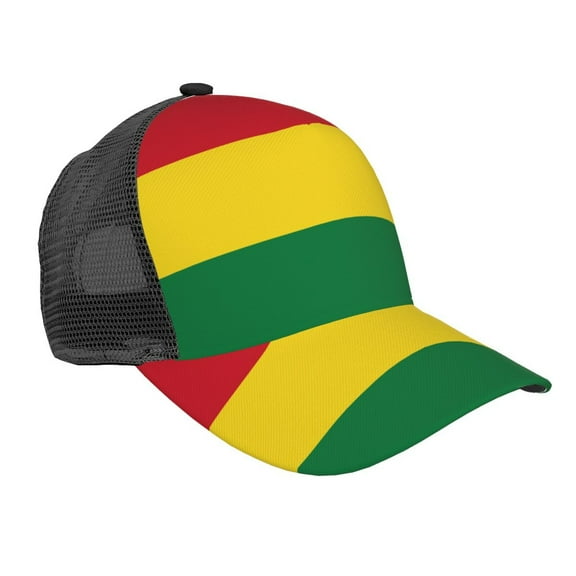Curved Trucker Hat Reggae Flag Adjustable Mesh Back Baseball Snapback Cap For Men