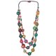 thumbnail image 1 of Collar de cuentas de madera en capas coloridas Coconas de concha de cáscara de estilo bohemio para mujeres, 1 of 4