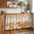 thumbnail image 2 of Orange White Pumpkin Fall Sink Skirt for Bathroom, Self-Adhesive Under Sink Curtain, Thanksgiving Weeping Leaves Hide Pipes & Storage Fabric Cabinet Skirt Cover for Kitchen Laundry 32"x55", 2 of 8