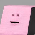 thumbnail image 2 of Piggy Bank Plastic Novel Electric Coin Eating Brick Surface Face Bank with Sound for Children Pink, 2 of 3