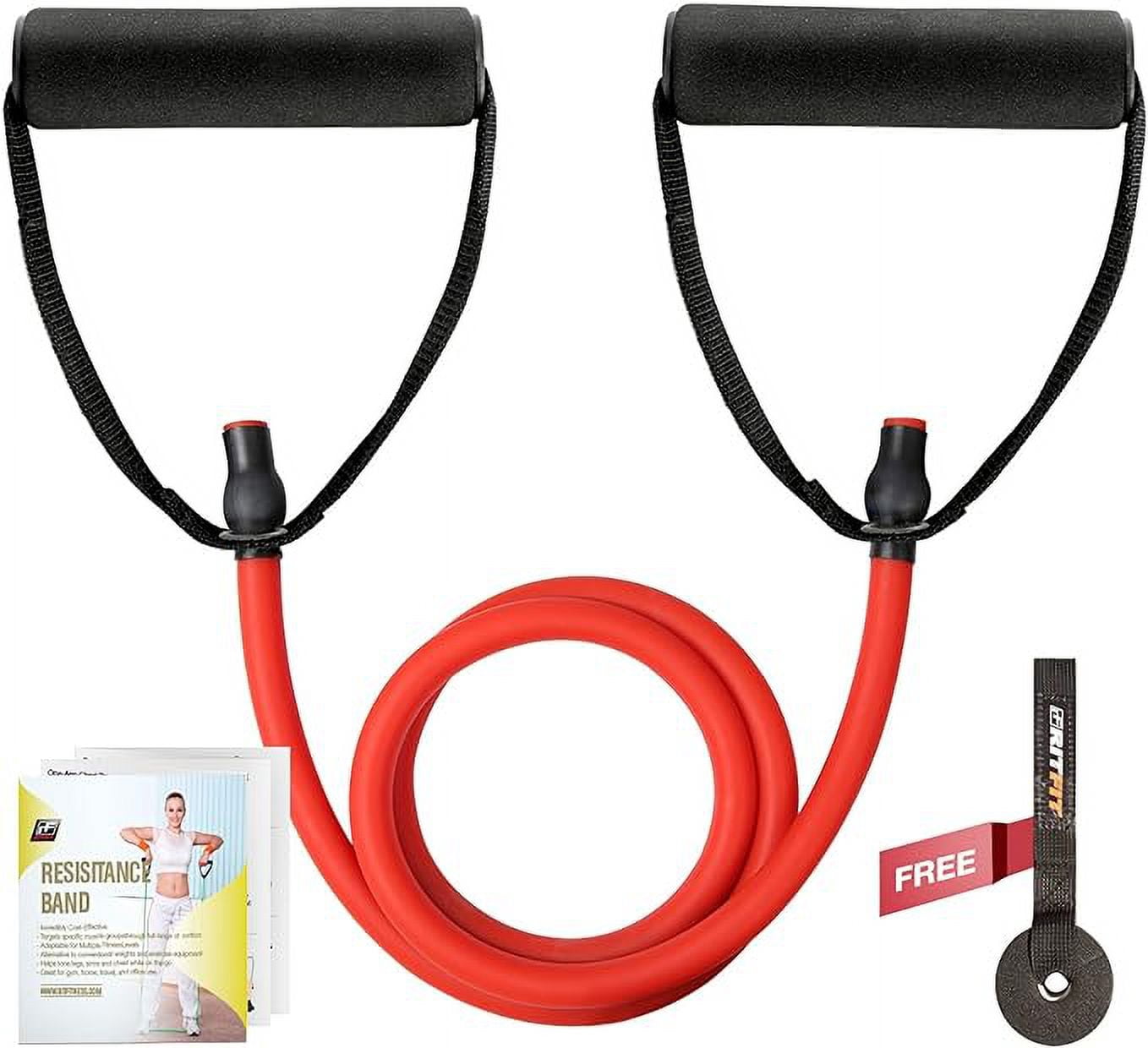 Resistance Exercise Bands With Handles - Set Of 6 Tension Levels, Door Anchor & Storage Bag, For Home Workouts - View #9