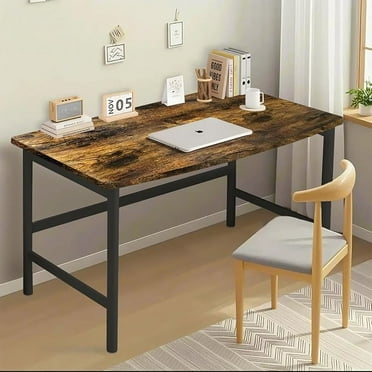 Computer Desk for Small Space Writing Desk Modern Simple Style Home Office Desk Work Table Study Bedroom Desk, White