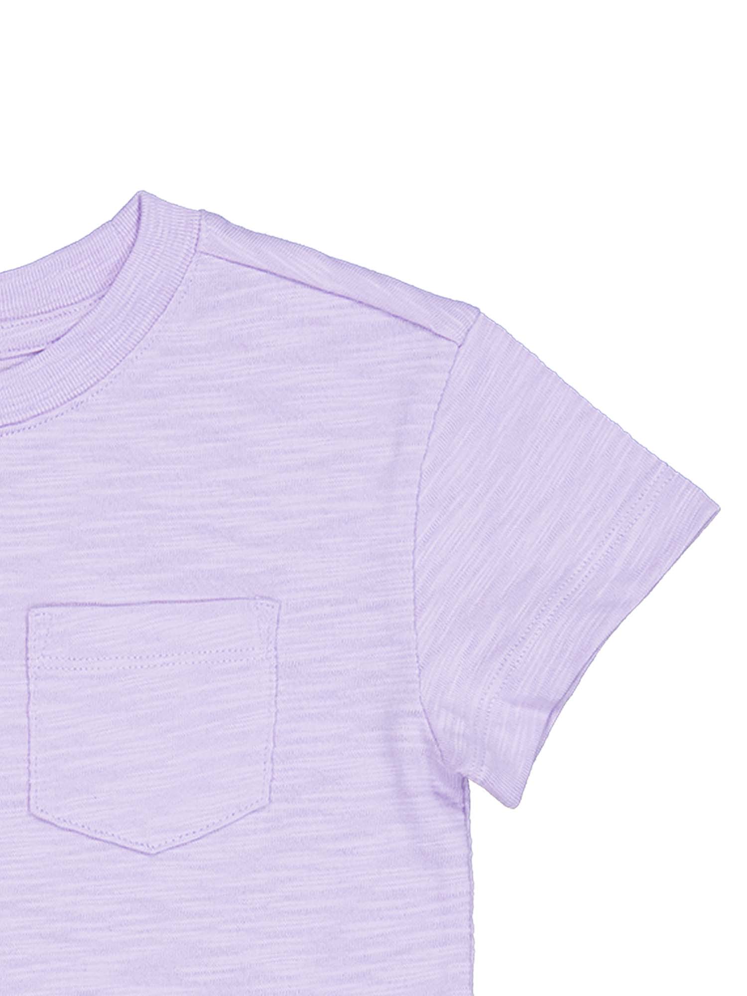 Wonder Nation Short Sleeve Boxy Pocket Tee, Size 4-18 & Plus