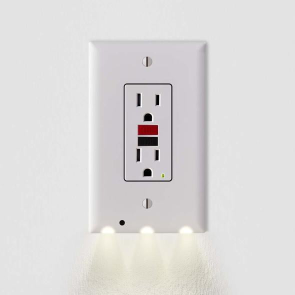 Wall Plate Night Light LED Night Lights Built Into Electrical Outlet