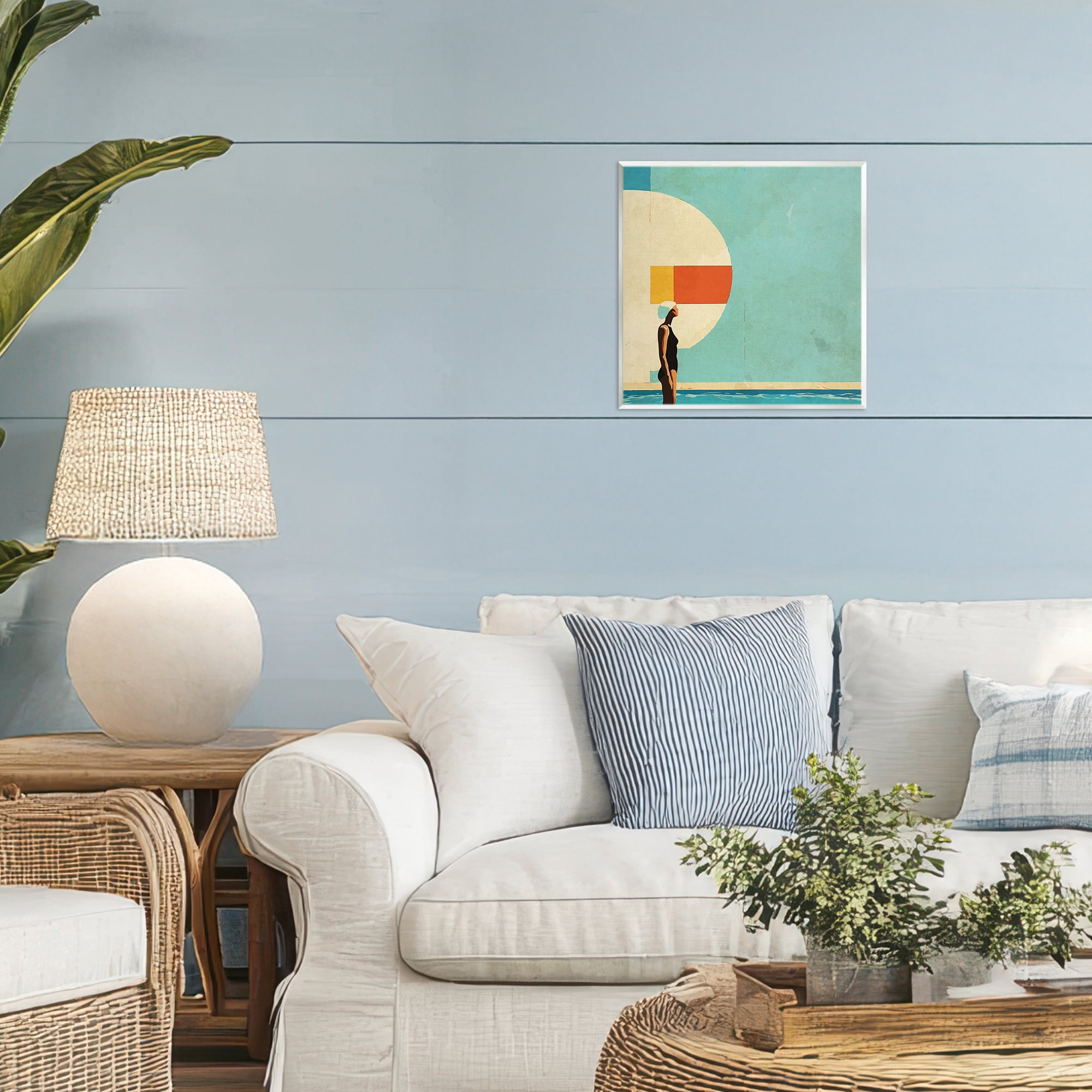 Stupell Industries Midcentury Pool Geometric Wall Plaque Art, design by Layla Oz