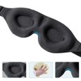 thumbnail image 3 of 3d Contouring Night Eye Mask Adjustable Sleep Mask Luxury Blackout Eye Mask- Black, 3 of 5