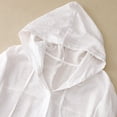 thumbnail image 3 of Zunfeo Sun Protection Clothing Women Lightweight Cotton Linen Blouse Hooded Summer Button Down Shirts White, 3 of 4