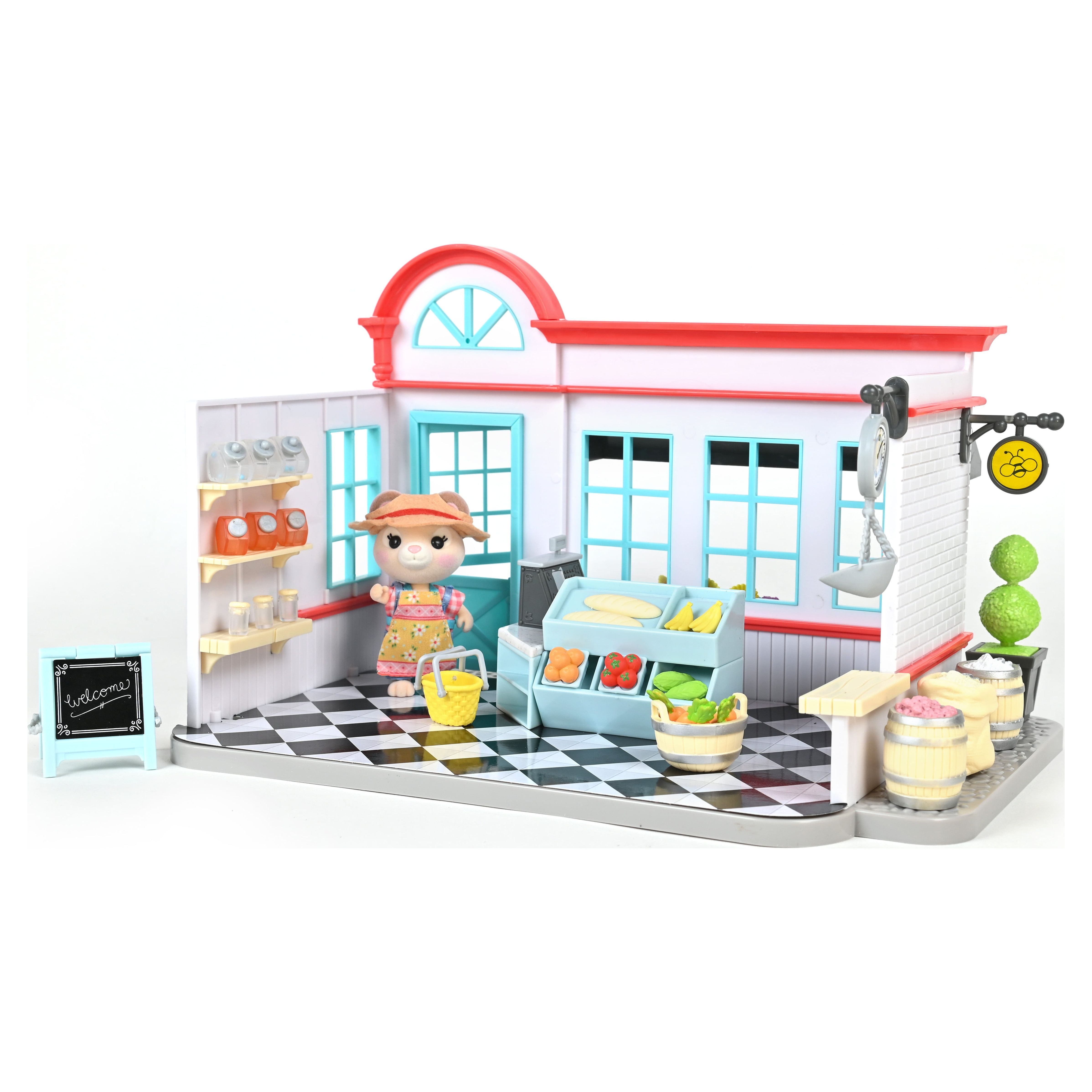 Honey Bee Acres Buzz General Store 8" Tall 56 Piece Set, Children Ages 3+, No Assembly Required