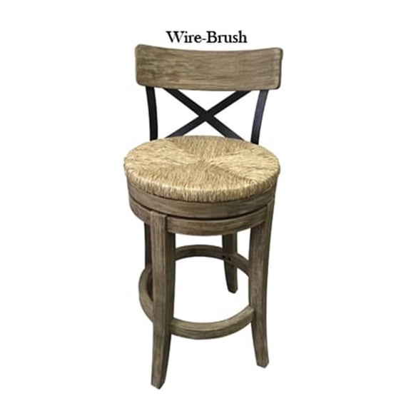 Boraam Industries 24 in. Myrtle Counter Stool, Wire-Brush