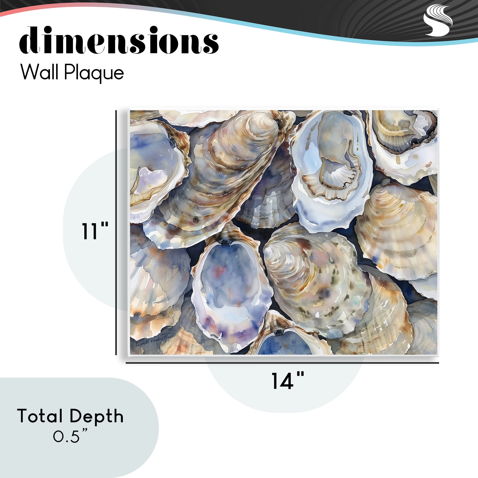 Stupell Industries Oyster Shellabration Pile Wall Plaque Art, design by Heidi Kuntz