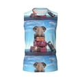 thumbnail image 6 of Lsque Elephant Sits Print Men's Cotton Blend Sleeveless Muscle Shirts (S-3XL)- Moisture Wicking, Odor Protection, UPF 30+,Large, 6 of 8