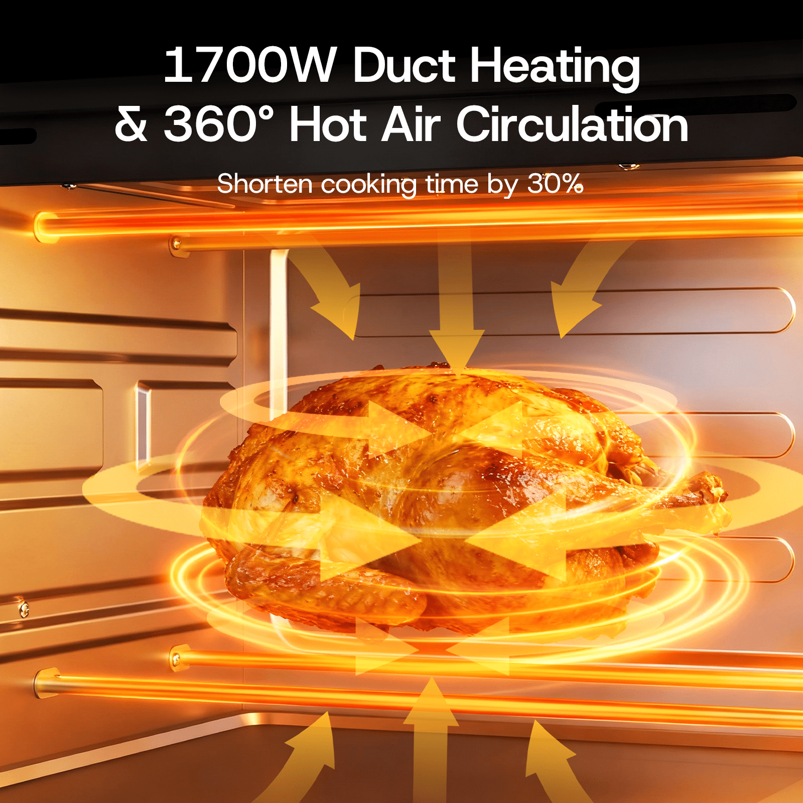 25 QT French Door Air Fryer Toaster Oven Combo, Bake, Broil, Roast, 19 Cooking Functions and Digital Controls, NTC Precise Temp Control, 1700W Heating