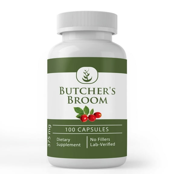 Pure Original Ingredients Butcher's Broom, 100 Capsules Always Pure, No Additives Or Fillers, Lab Verified