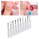 thumbnail image 5 of Juego de 10 piezas de lima de uñas, esmalte de uñas acrílico, gel para uñas, cabezal de pulido para pedicura Plata, 5 of 8