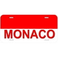 thumbnail image 1 of Monaco Flag With Country Name Novelty Car Auto License Plate, 1 of 3