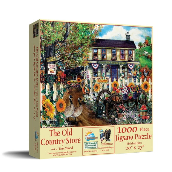 SUNSOUT INC - The Old Country Store - 1000 pc Jigsaw Puzzle by Artist: Tom Wood - Finished Size 20" x 27" - MPN# 29753