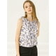 thumbnail image 2 of INSPIRE CHIC Blusa Floral Sin Mangas De Gasa Con Cuello Redondo Y Volantes Para Mujer Beige M, 2 of 6